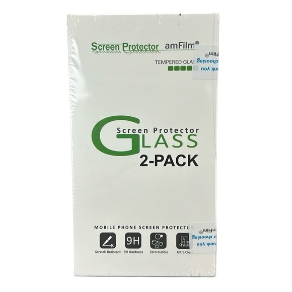 Glass Screen Protector 2-Pack Scratch Resistant 9H Zero Bubble Ultra Clear NIB - Picture 1 of 6